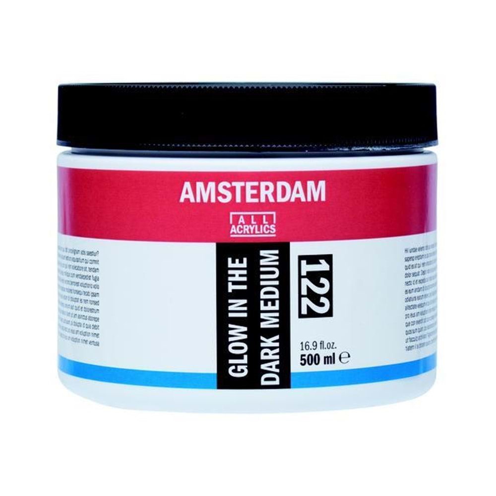 Talens Amsterdam Glow In The Dark Medium 500 ml (Neon Karanlıkta parlayan boya)