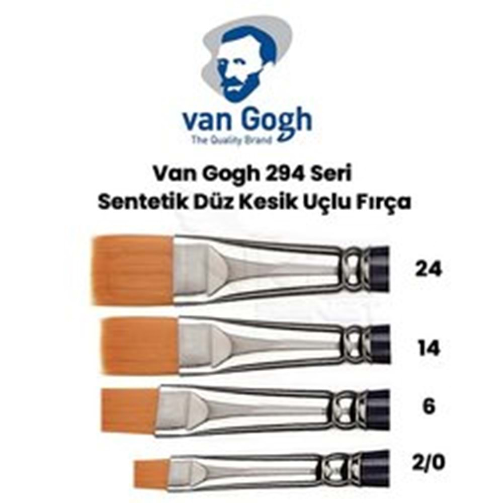 Van Gogh Seri 294 Düz Kesik Fırça No:14