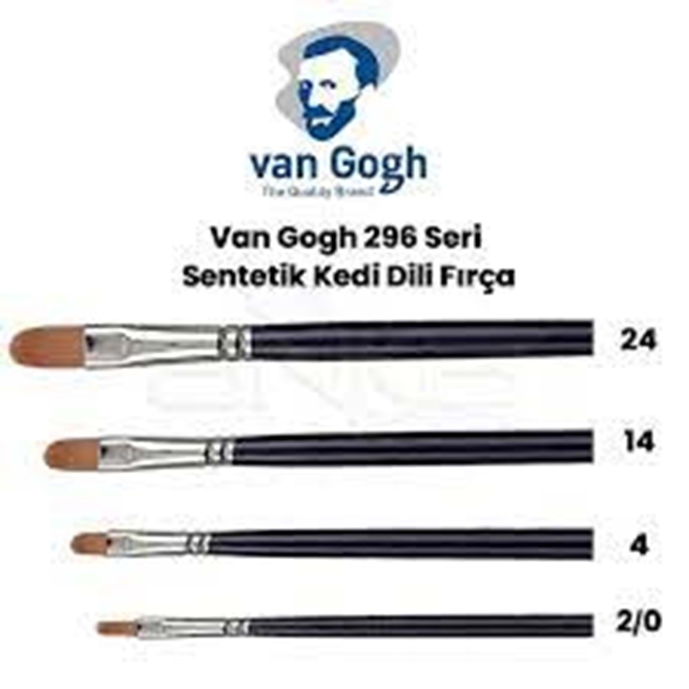 Van Gogh 296 Serisi Sentetik Kedi Dili Fırçası No: 6