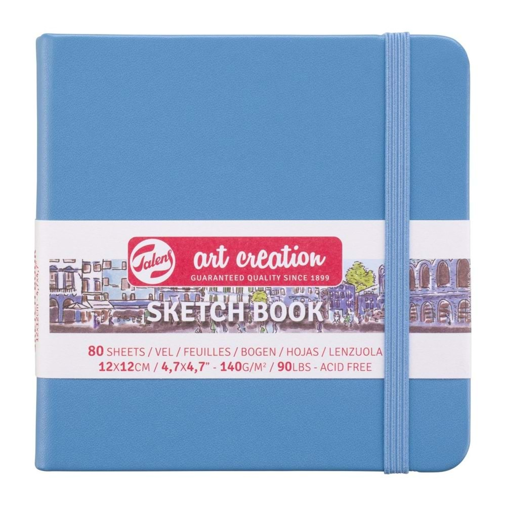 Talens Art Creation Sketch Book Eskiz Defteri 80 Yaprak 140 g 12x12 cm Göl Mavisi