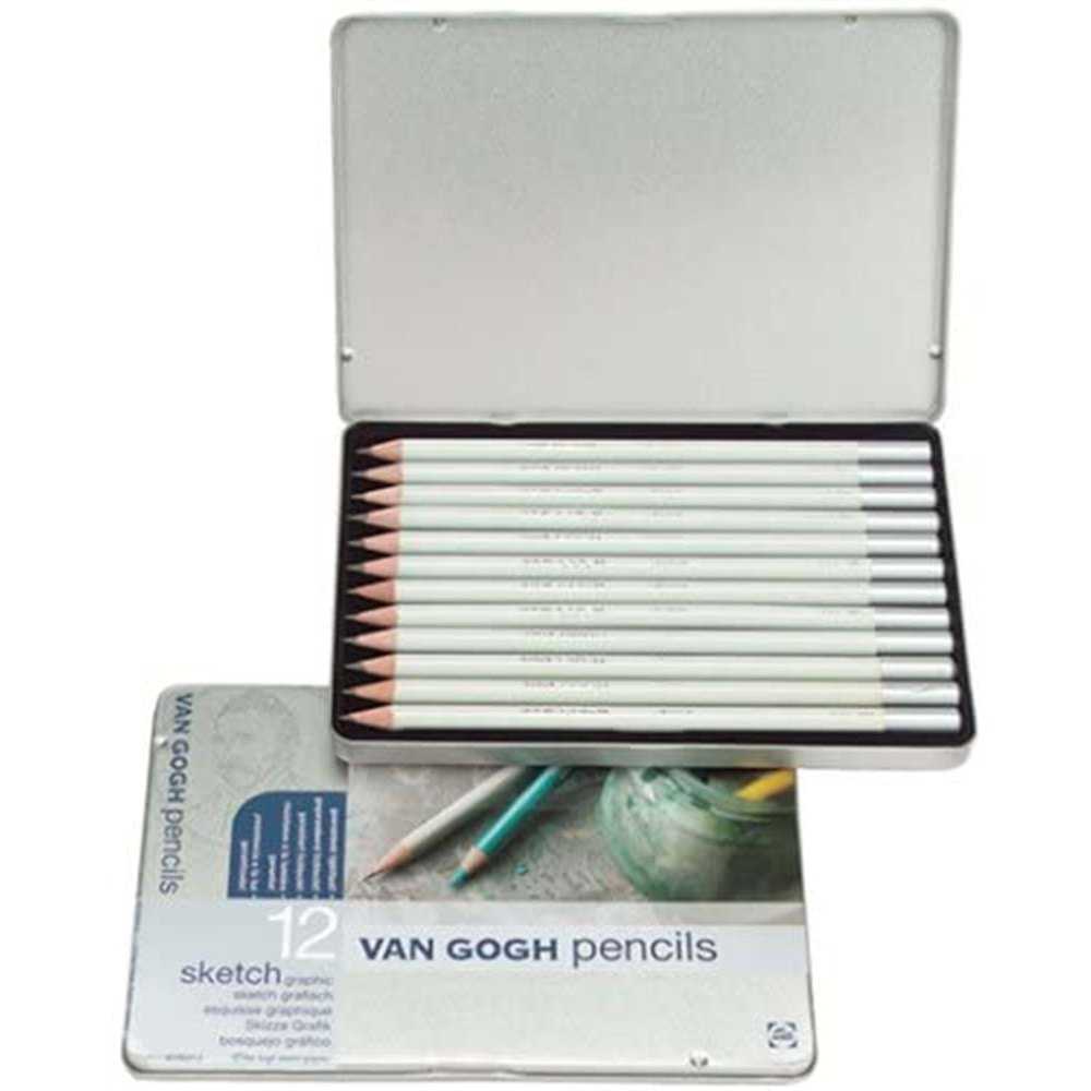 Talens Van Gogh Sketch Set Graphic Dereceli Eskiz Kalem 12'li Metal Set