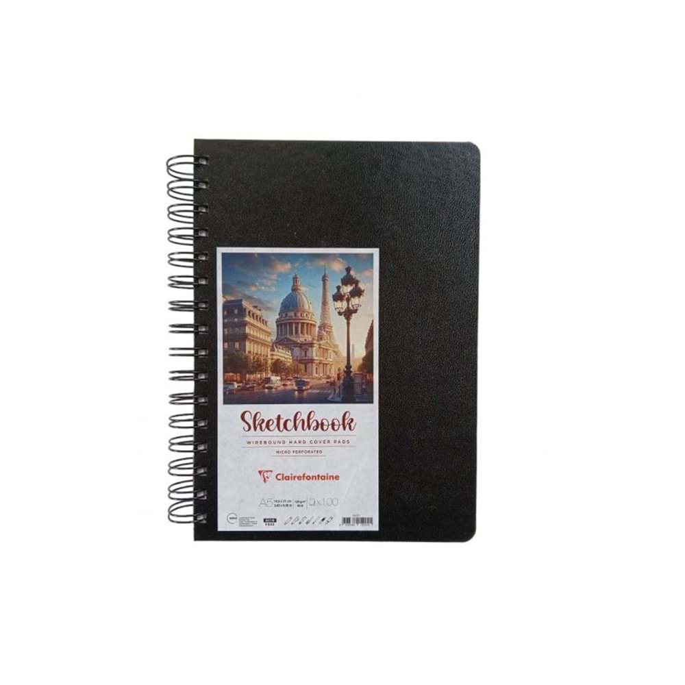 Clairefontaine Sketchbook Sert Kapak Spiralli Eskiz Defteri 120 gr 100 yp A6