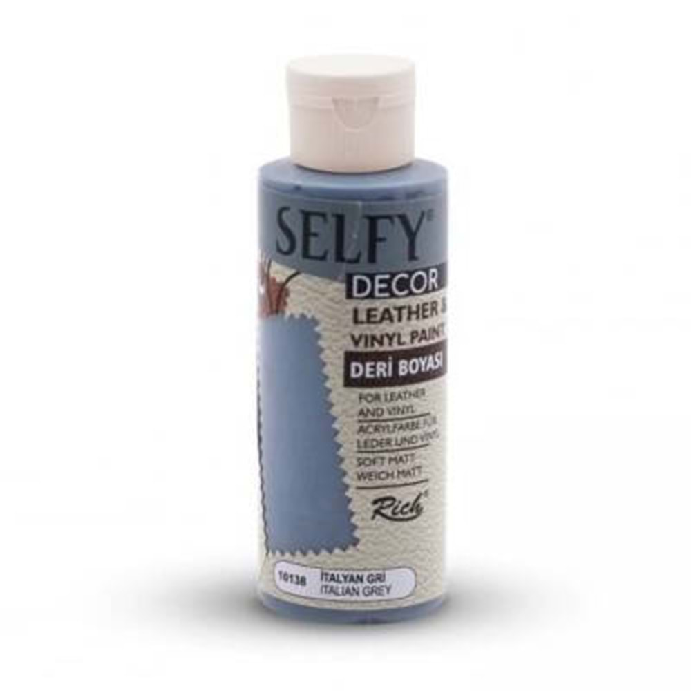 Rich Selfy Decor Deri Boyası 120 cc 10138 İtalyan Gri
