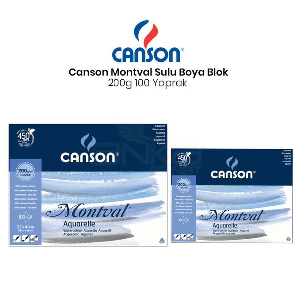 Canson Montvsl Watercolor Aquarelle 100 sayfa 32x41 200 g