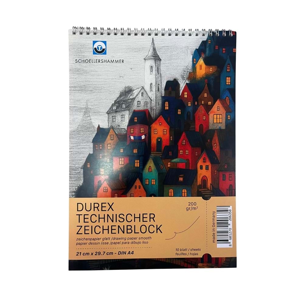 Schoellershammer Durex Technical Drawing Pad 200 gr A4 10 Yaprak