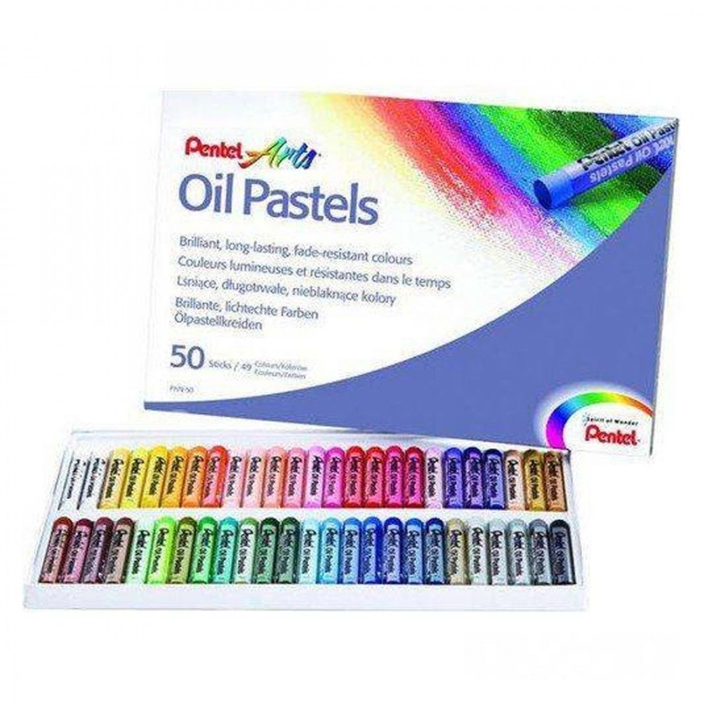 Pentel Arts Oil Pastels 50 Renk Yağlı Pastel Boya Seti