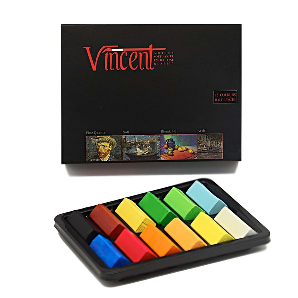 Vincent Soft Pastel 12Li Yarım Boy