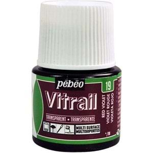 Pebeo Vitrail Solvent Bazlı Transparan Cam Boyası 45ml Red Violet 19