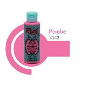 Rich Multi Surface Akrilik Boya 120ml 2142 Pembe