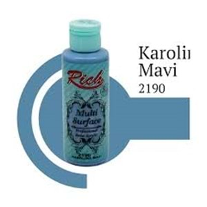 Rich Multi Surface Akrilik Boya 120ml 2190 Karolin Mavi