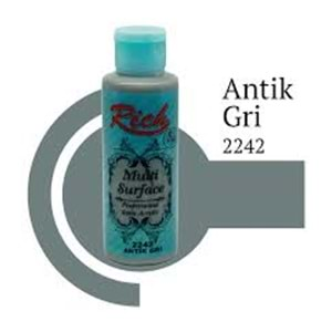 Rich Multi Surface Akrilik Boya 120ml 2242 Antik Gri