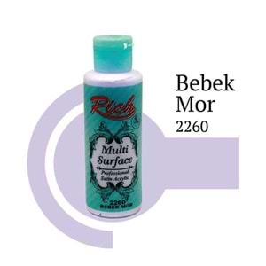 Rich Multi Surface Akrilik Boya 120ml 2260 Bebek Mor