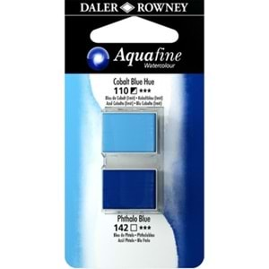 Daler Rowney Aquafine Sulu Boya Tablet 2 li Cobalt Blue Hue / Phthalo Blue