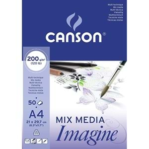 Canson Mix Media Imagine Resim Defteri A4 200 g 50 Yaprak