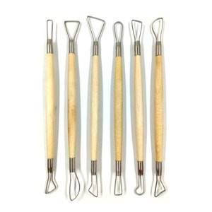 Art Tuval Ahşap Sap Seramik Dip Alma Seti 6’lı 20 cm N:G264