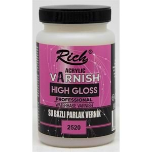 Rich High Gloss Su Bazlı Parlak Vernik 250 cc