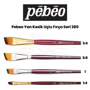 Pebeo Seri 280 Yan Kesik Fırça Sentetik Kıl No:1/2