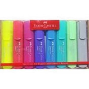 Faber Castell Textliner 1546 Pastel Fosforlu Kalem 8'Lİ Poşet