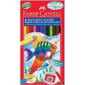 Faber Castell Aquarel Suluboya Kalemi 12 Renk Karton Kutu