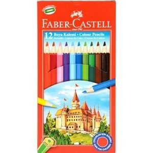 Faber-Castell Karton Kutu Boya Kalemi 12 Renk Tam Boy