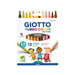 Giotto Turbo Color Skin Tones Keçeli Kalem 12'li Ten Renkleri