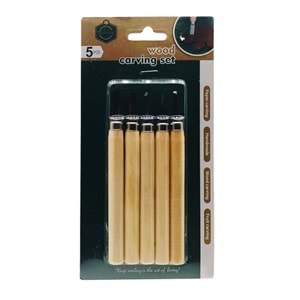 Keep Smiling Ahşap Oyma Seti 5'li WD-5