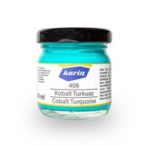 Karin Geleneksel Ebru Boyası 408 Kobalt Turkuaz 40 Ml