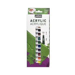 Pebeo Pop Art Akrilik Boya Seti 11X10ML +1 Tüp 15ML Beyaz 669700