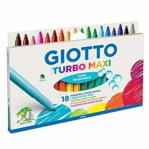 Giotto Turbo Maxi Kalın Uçlu Keçeli Boya Kalemi 18 Renk