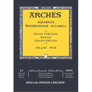 Arches Suluboya Defteri Rough Natural White 185 gr A5 15 Sayfa