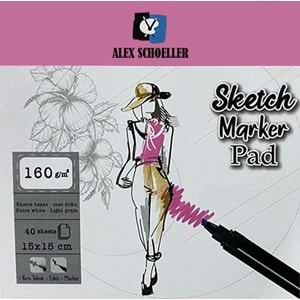 Alex Schoeller Sketch Marker Pad 15x15 cm 160 g 40 Yaprak