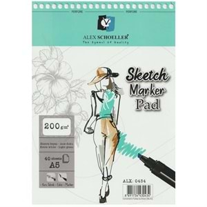 Alex Schoeller Sketch Marker Pad Spiralli A5 200 gr 40 yp