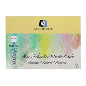 Alex Schoeller Monte Carlo Suluboya Blok 300 gr. 10 yp. A3