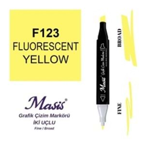 Masis Twin Markör Floresan Sarı ÇM-123-Marker Kalem