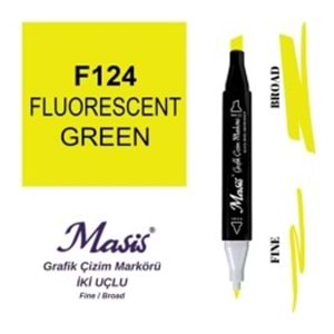 Masis Twin Markör Floresan Yeşil ÇM-124-Marker Kalem