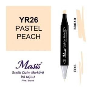 Masis Twin Markör Pastel Şeftali ÇM-26-Marker Kalem