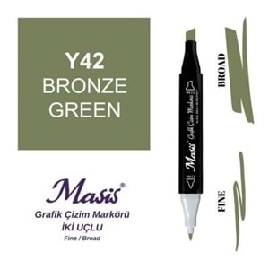 Masis Twin Markör Bronz Yeşil ÇM-42-Marker Kalem