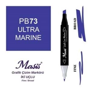 Masis Twin Markör Ultramarin Mavi ÇM-73-Marker Kalem