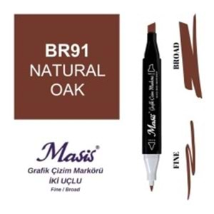 Masis Twin Markör Naturel Meşe ÇM-91-Marker Kalem