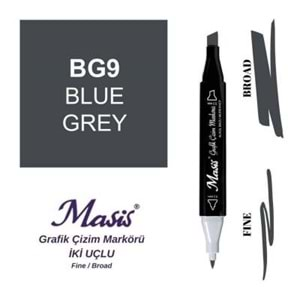 Masis Twin Markör Mavimsi Gri ÇM-BG9-Marker Kalem