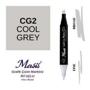 Masis Twin Markör Soğuk Gri ÇM-CG2-Marker Kalem