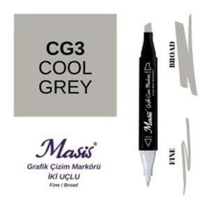 Masis Twin Markör Soğuk Gri ÇM-CG3-Marker Kalem