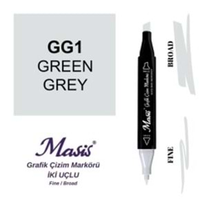 Masis Twin Markör Yeşilimsi Gri ÇM-GG1-Marker Kalem