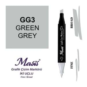 Masis Twin Markör Yeşilimsi Gri ÇM-GG3-Marker Kalem