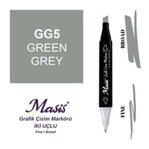 Masis Twin Markör Yeşilimsi Gri ÇM-GG5-Marker Kalem