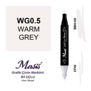 Masis Twin Markör Sıcak Gri ÇM-WG0.5-Marker Kalem