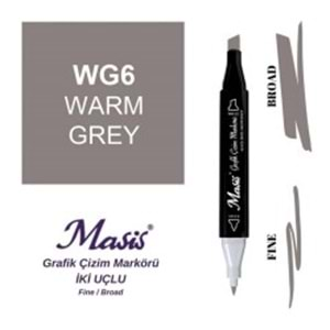 Masis Twin Markör Sıcak Gri ÇM-WG6-Marker Kalem