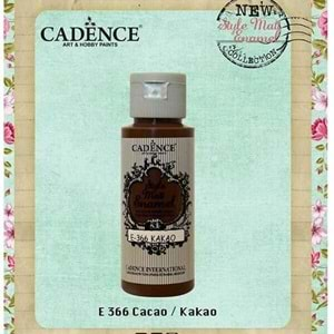 Cadence Style Matt Enamel Cam & Porselen Boyası 59 ml. E-366 Kakao