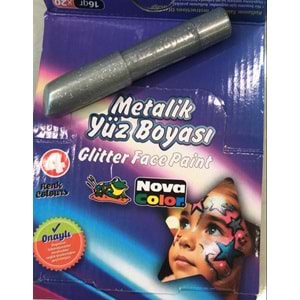 Nova Color Yüz Boyası Metalik Gümüş Renk Yüz Boyası
