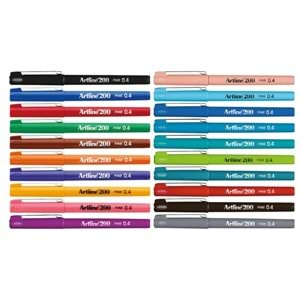 Artline 200 Fineliner 0.4mm İnce Uçlu Yazı ve Çizim Kalemi 20Li Set-ART200